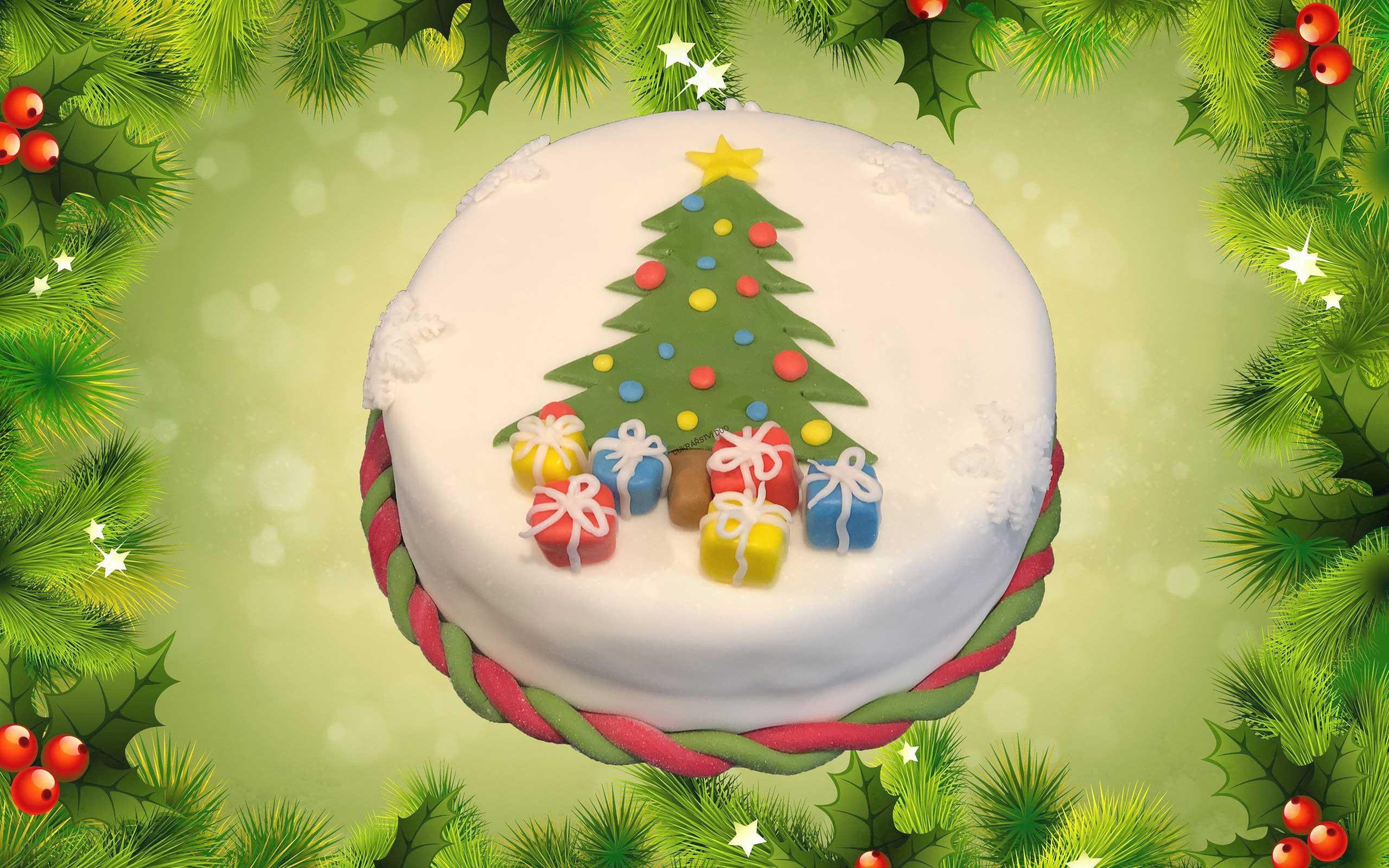 Vánoční dort stromeček