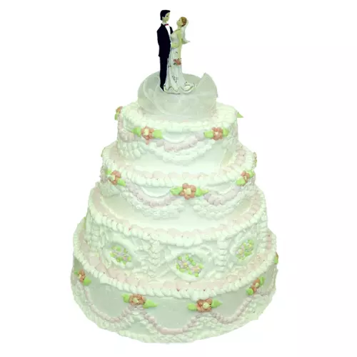 Svatební dort šlehačkový bez figurky